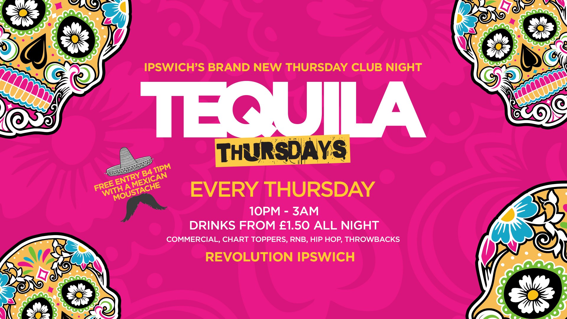 Tequila Thursdays • EVERY Week at Revs Ipswich at Revolution, Ipswich ...