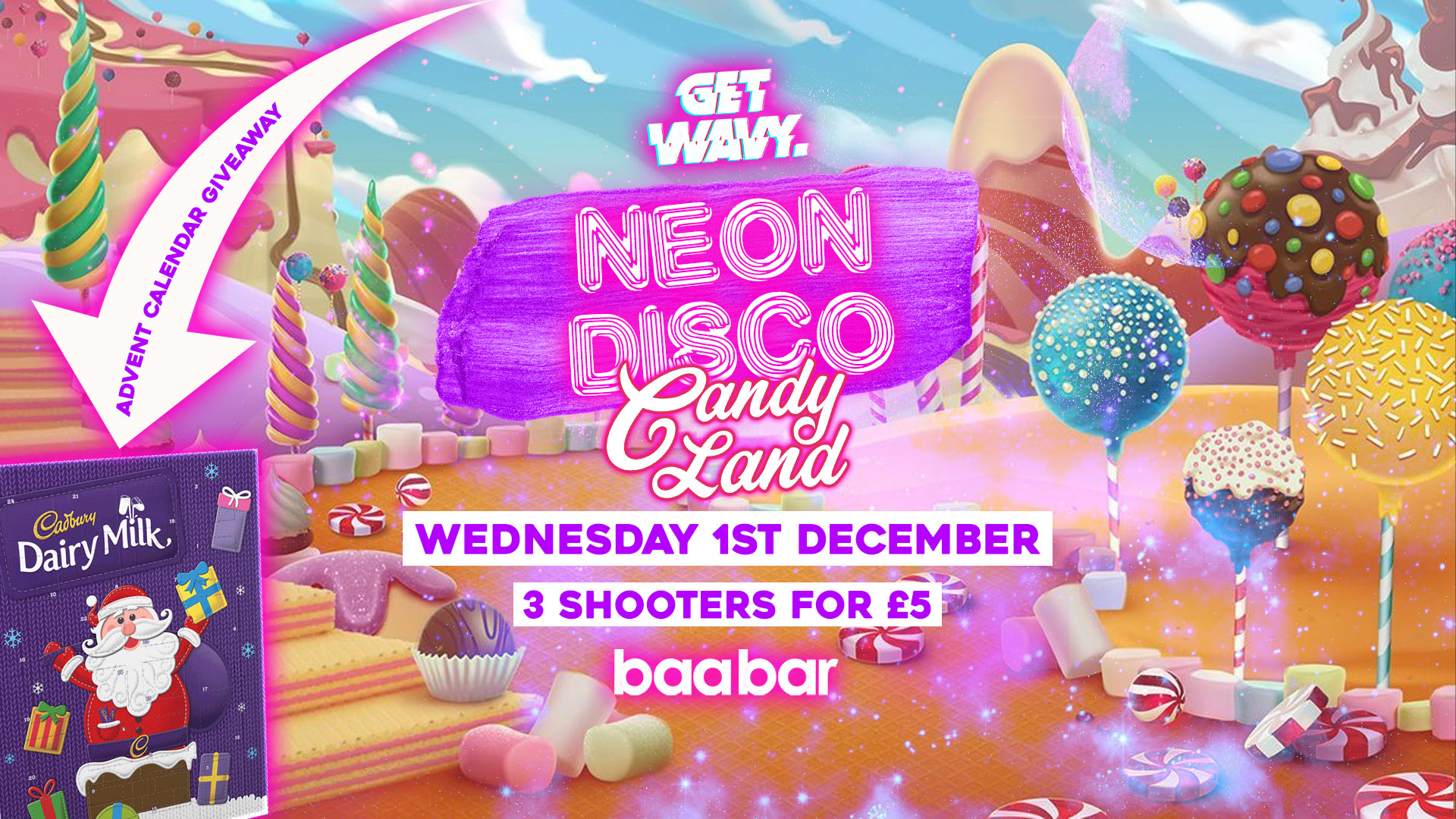 Neon Disco | Candy Land | Baa Bar [3 Shooters for £5] [£1 Tickets]