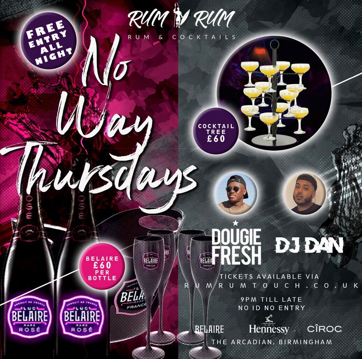 Thursdays at Rum Rum Birmingham Belaire Rose vs Cocktail Tree at RUM