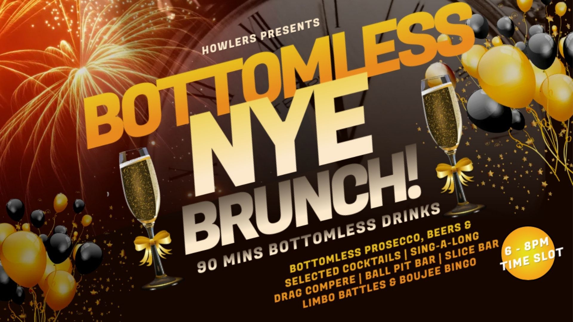 NEW YEARS EVE BOTTOMLESS BRUNCH Newcastle's ONLY ball pit bar at