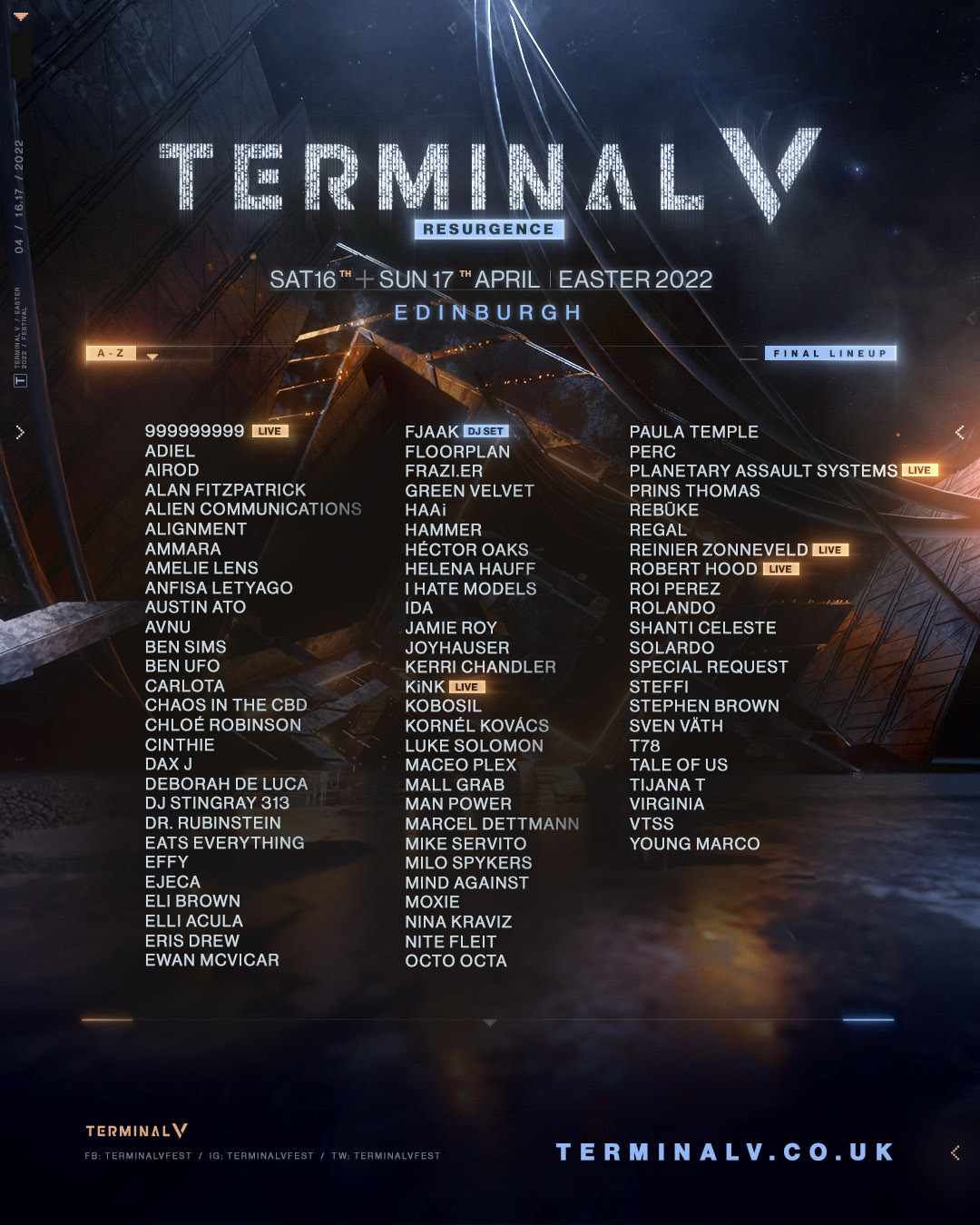 Terminal V Festival 2022 at The Royal Highland Centre, Edinburgh on