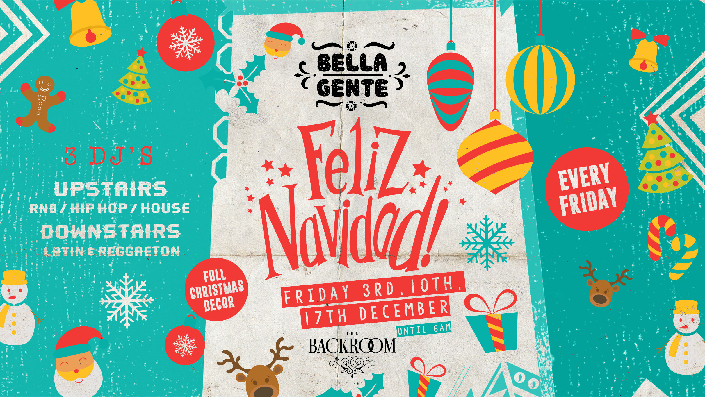 Bella Gente – Feliz Navidad x Final Fiesta of 2021 – Friday 17th December