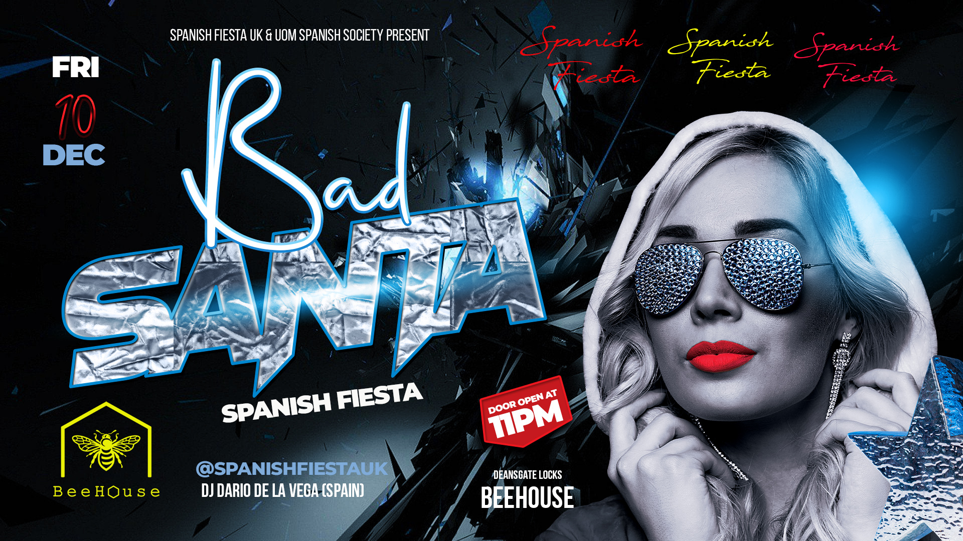 Spanish Fiesta Manchester –  Bad Santa | BeeHouse
