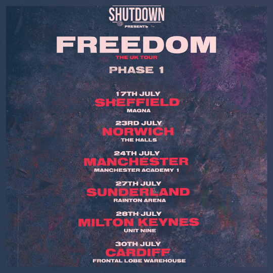 Shutdown - Freedom Tour - Sunderland at Rainton Arena, Houghton le Spring  on 27th Jul 2021 | Fatsoma