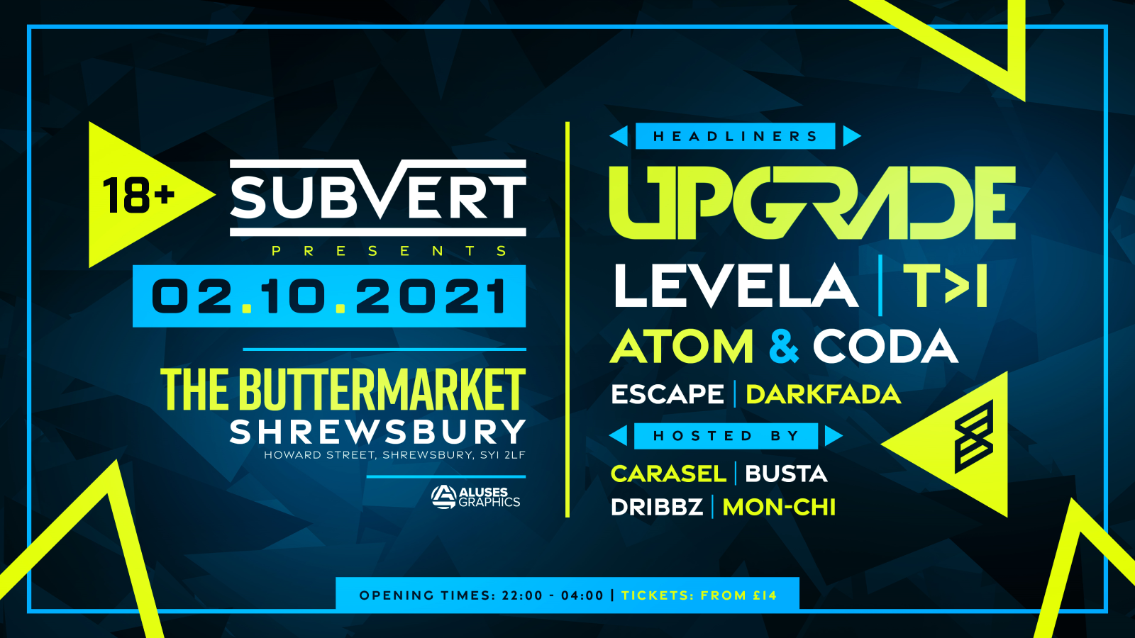 Subvert Presents Upgrade, Levela, T>I, Atom & Coda