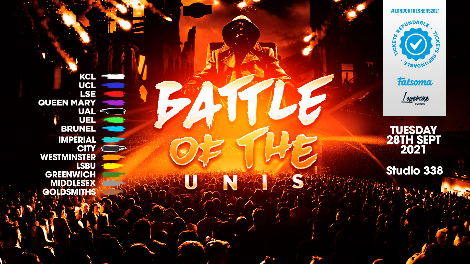 ⚠️TONIGHT⚠️ – THE 2021 BATTLE OF THE UNIS! THE BIG FRESHERS UNIVERSITY CLASH // FRESHERS WEEK 3 DAY 2
