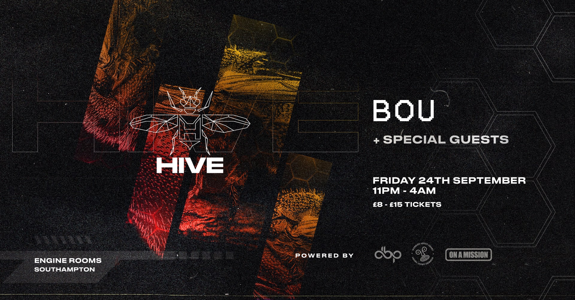 Friday 24th Sept: Hive presents: Bou + Special guests  – Final 300 Tixs