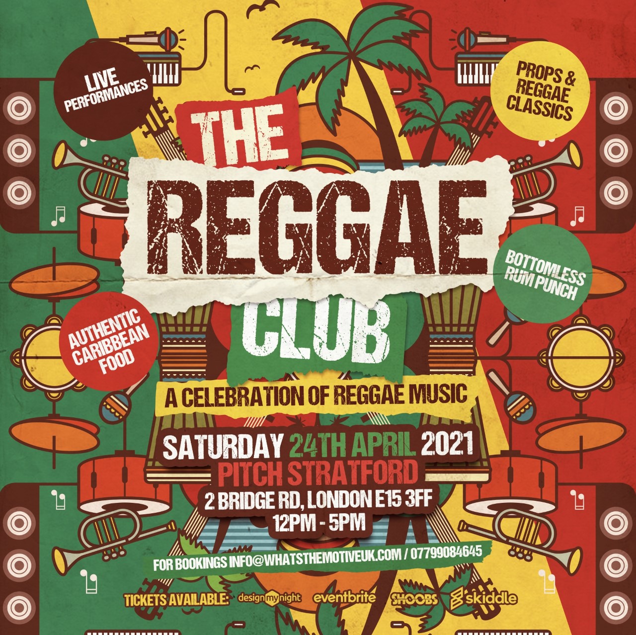 The Reggae Club Live Music, Brunch, Outdoor Terrace at PITCH