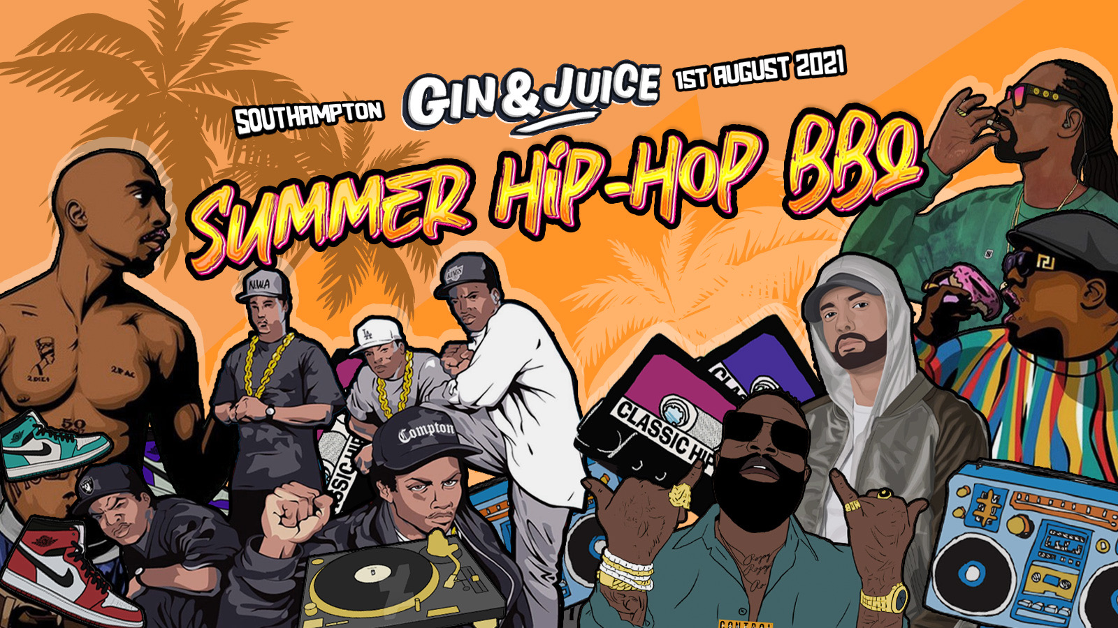 Gin & Juice Old School HipHop Outdoor Summer BBQ Southampton 2021