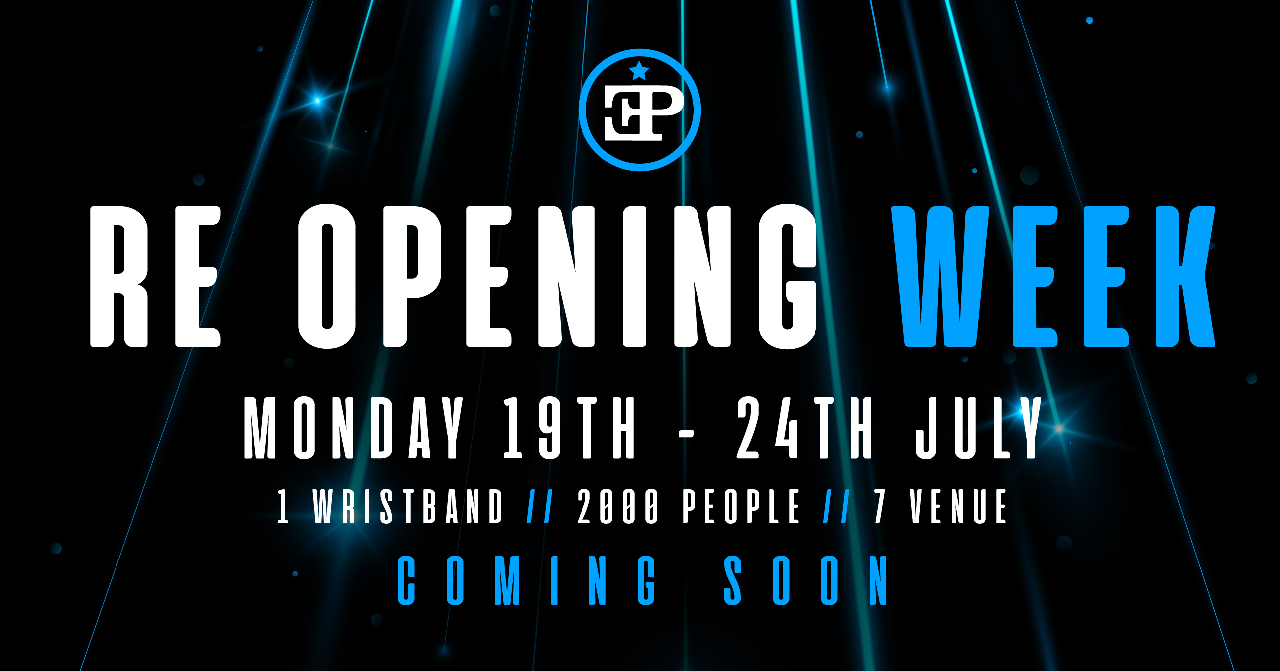 Re Opening Week Wristband – 19th July – 25th July