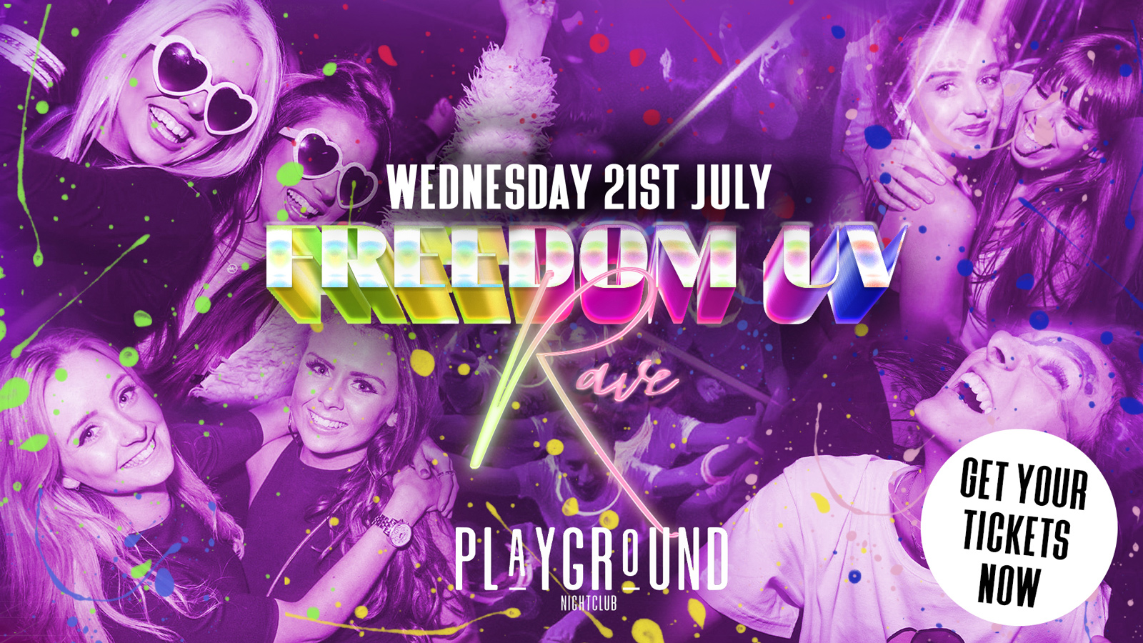 FREEDOM UV RAVE at Playground Nightclub – Manchester’s Biggest UV Party