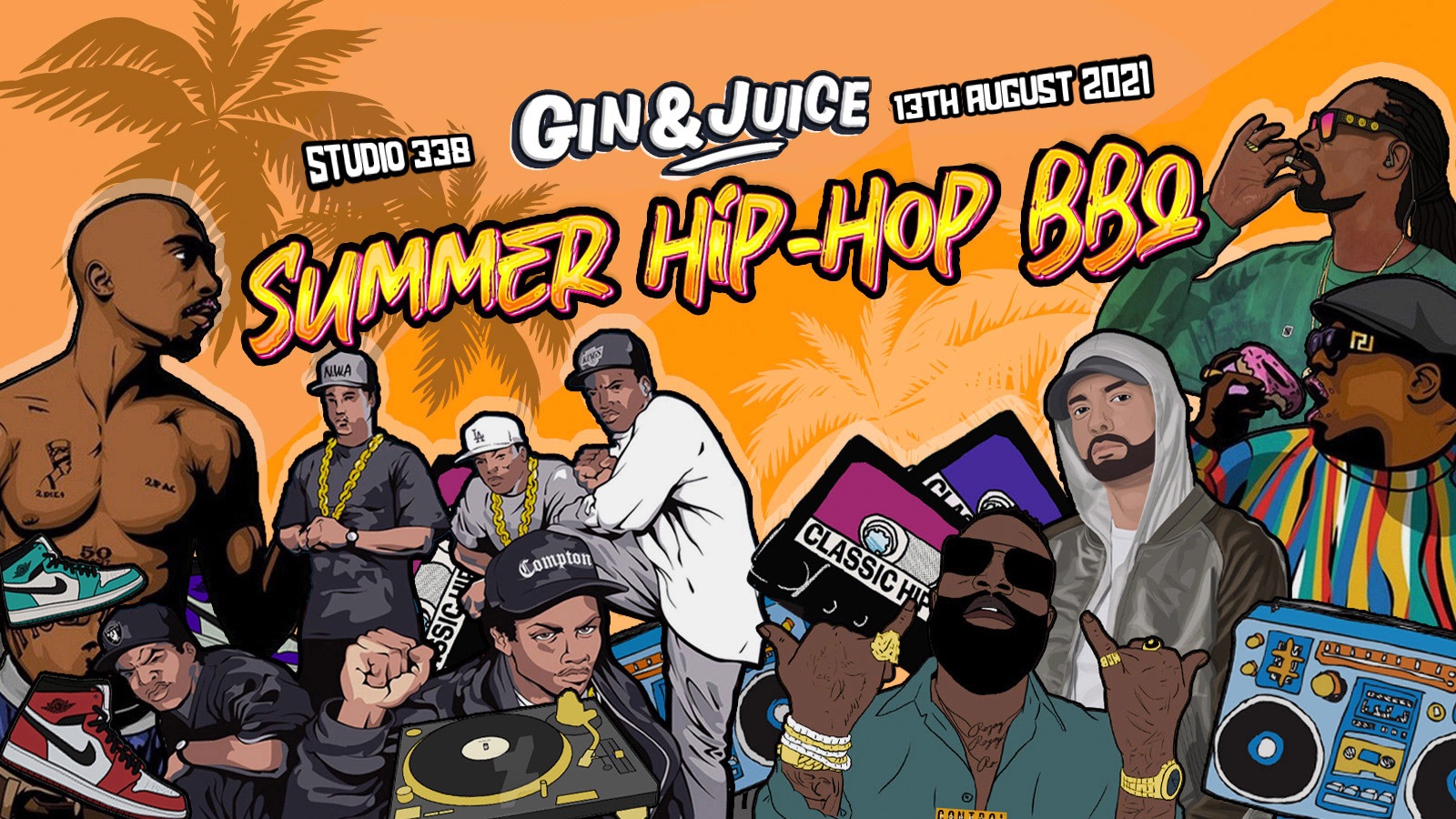 Gin & Juice Summer HipHop BBQ Studio 338 at Studio 338, London on