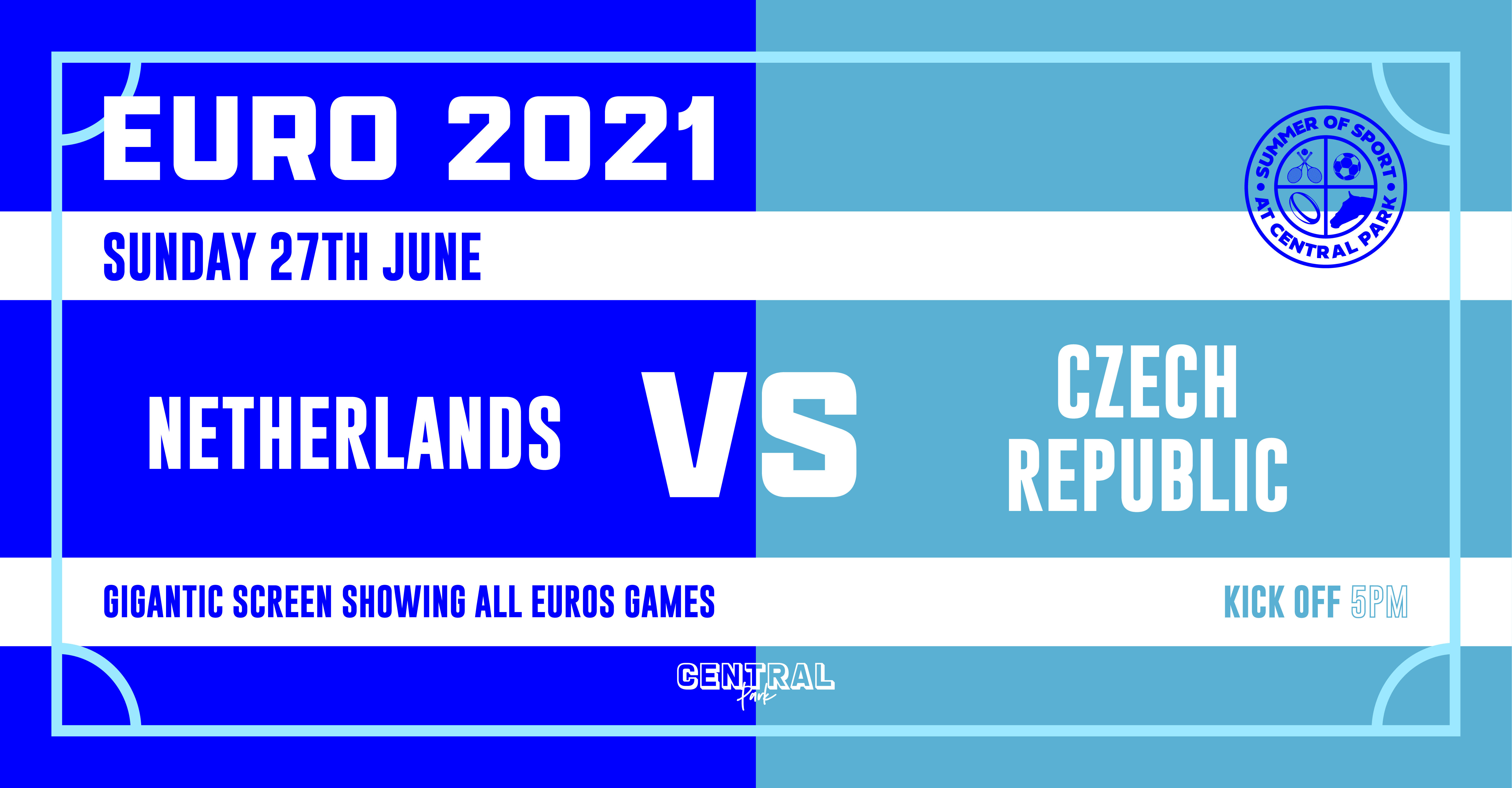 Netherlands Vs Czech Republic – Sun 27th June // KO 5pm –  Euro 2020