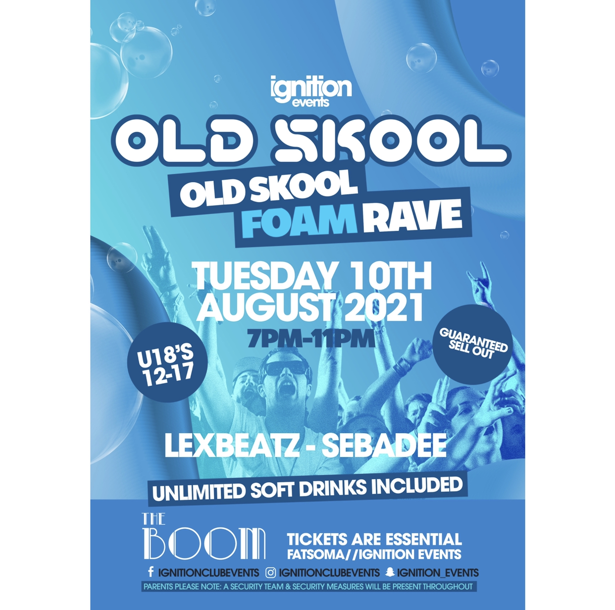 UNDER 18s OLD SKOOL FOAM RAVE at Boom Bar, Windsor on 10th Aug 2021