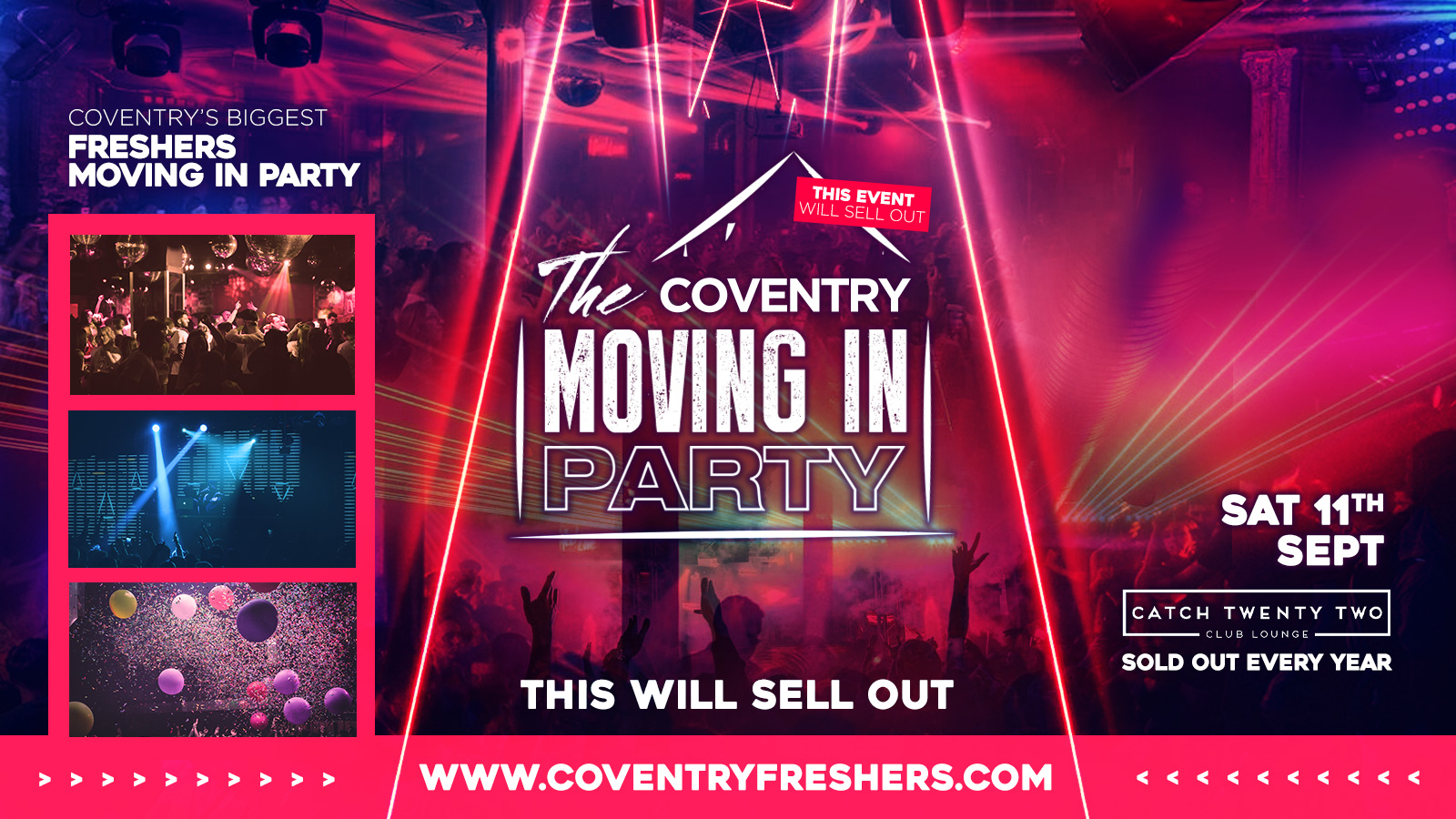 The Coventry Moving in Party Coventry Freshers 2021 at Catch Twenty Two, Coventry on 11th Sep