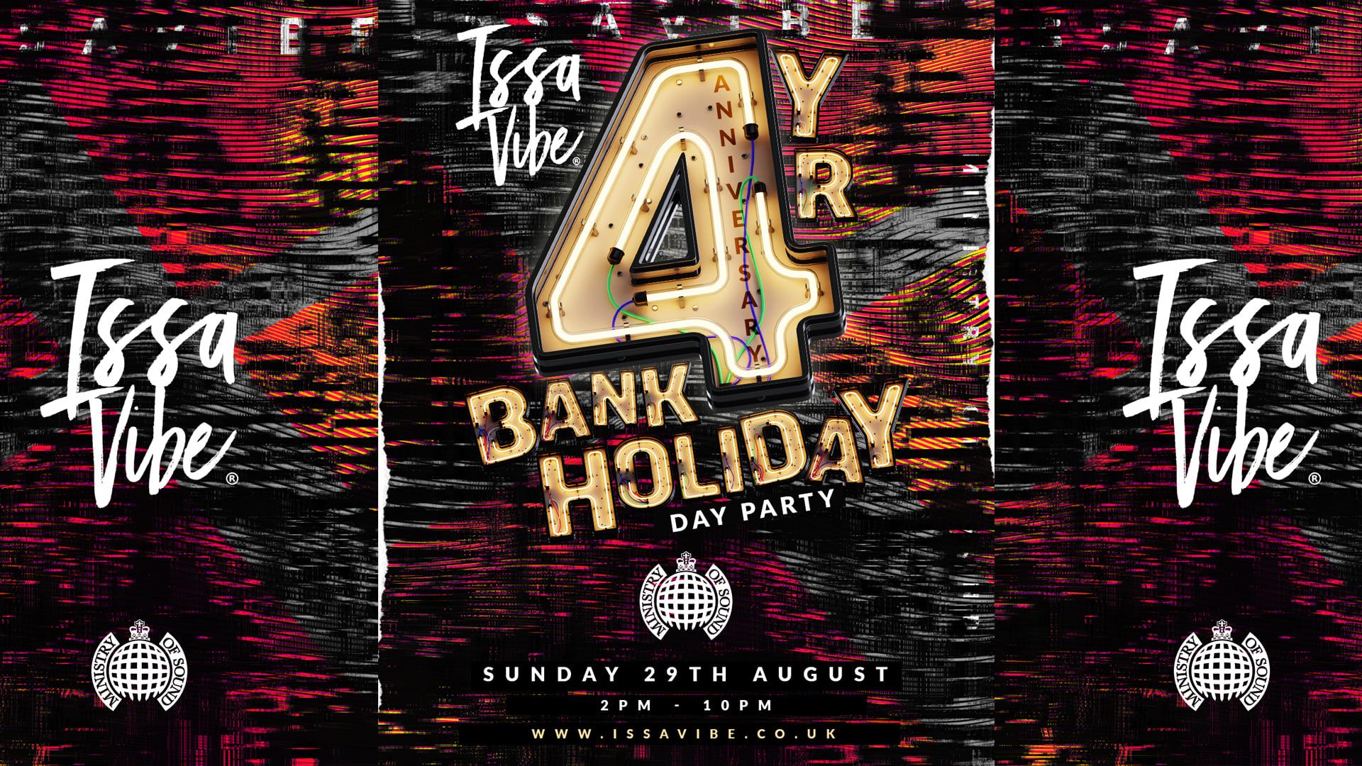 ISSA VIBE – Bank Holiday Hip Hop Day Party : Ministry of Sound London