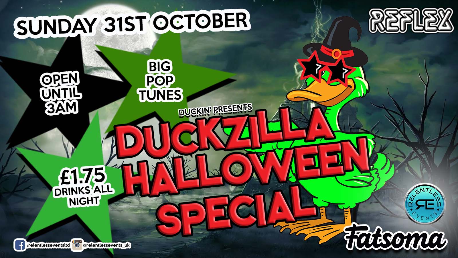 ‘Duckin’ presents ‘Duckzilla Halloween Special ‘ Birmingham’s Biggest party Sunday