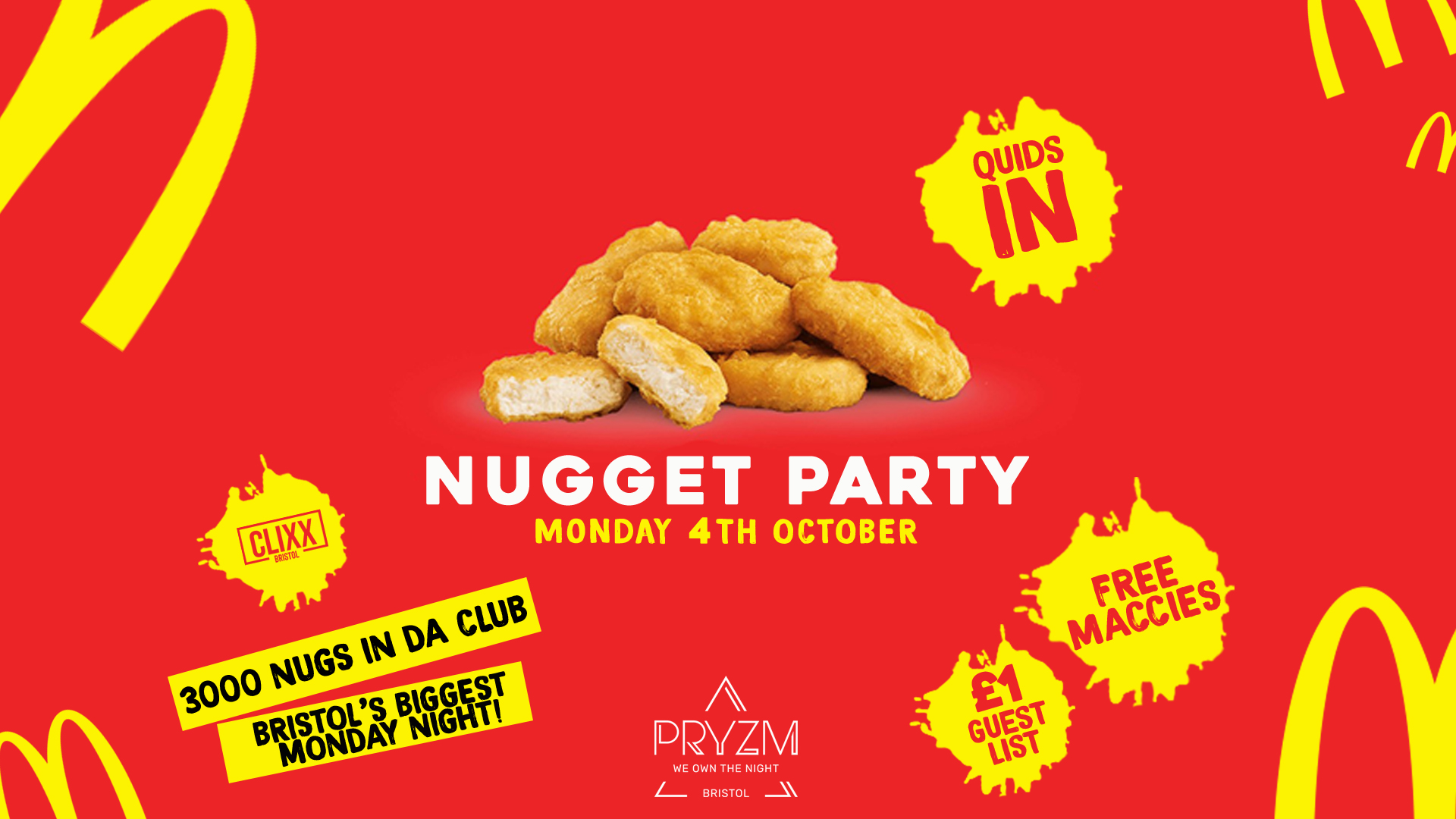 QUIDS IN / Nugget Party – 3000 Nugs in da club!  – £1 Tickets