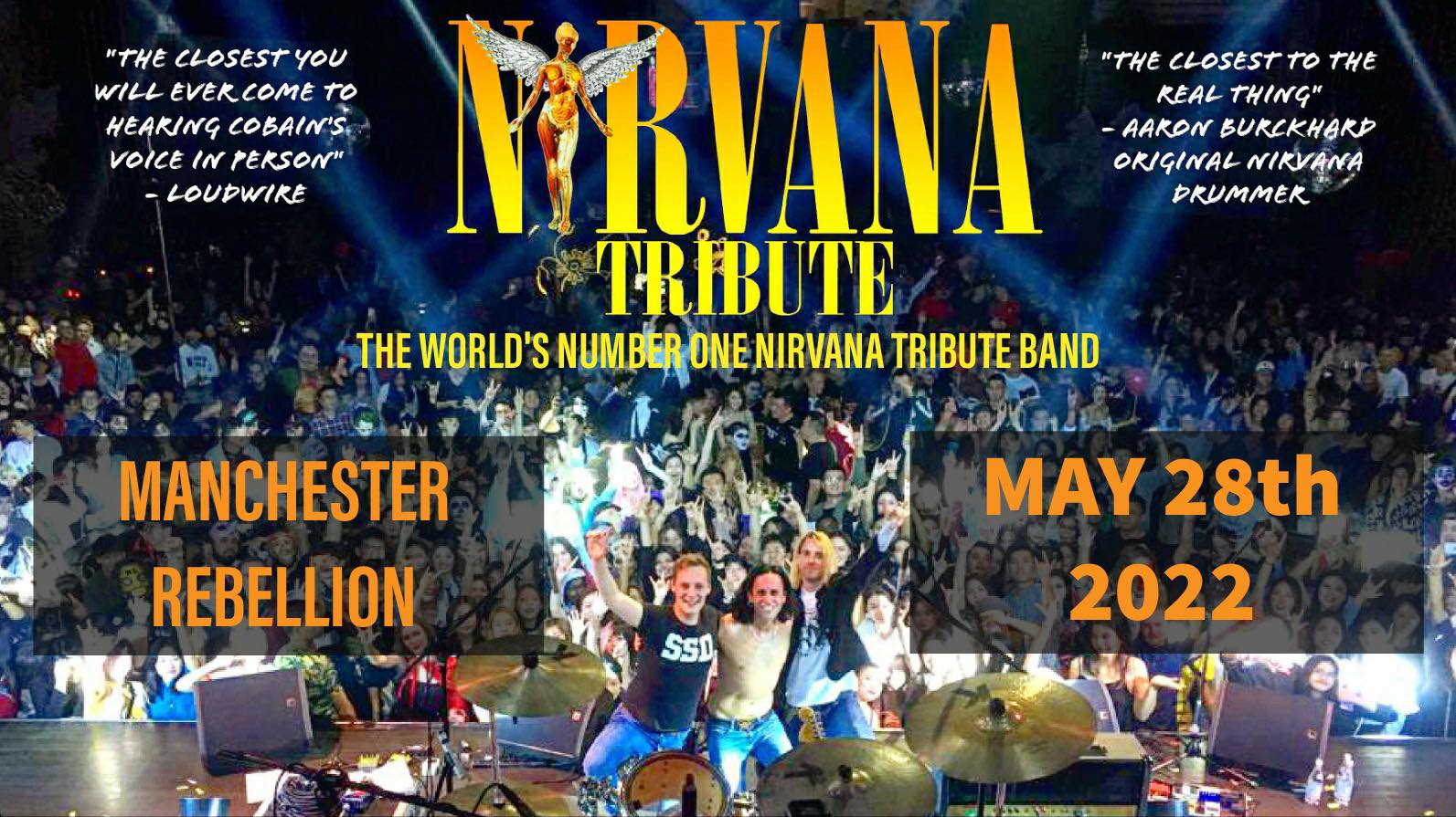 Nirvana Tribute Live At Rebellion, Manchester event (Nirvana Tribute Live At Rebellion, Manchester at Rebellion Manchester, Manchester, ) hosted on the Vivus Quest Platform. Tickets available on vivushub.com