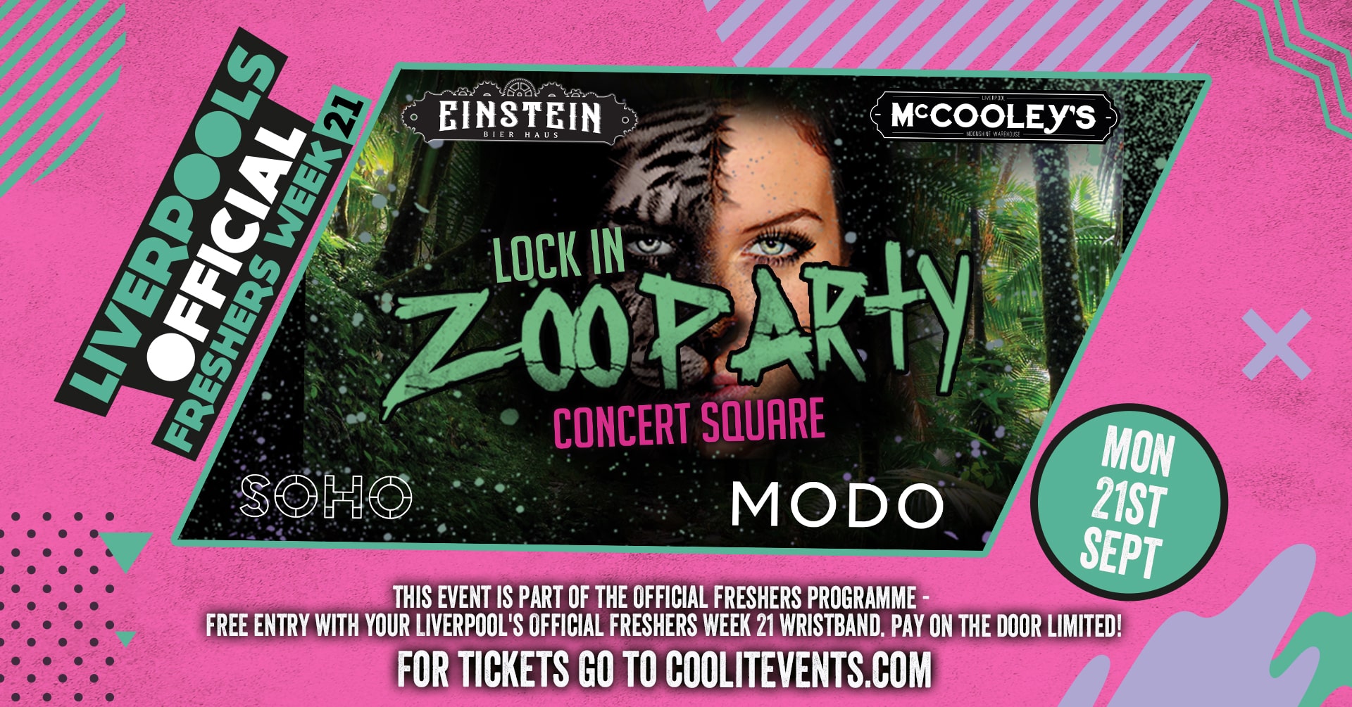 Day 3 Liverpool Officical Freshers – LOCK IN ZOO PARTY : Freshers Tuesday – Limited Tickets. FREE ENTRY WITH YOUR FRESHERS WRISTBAND