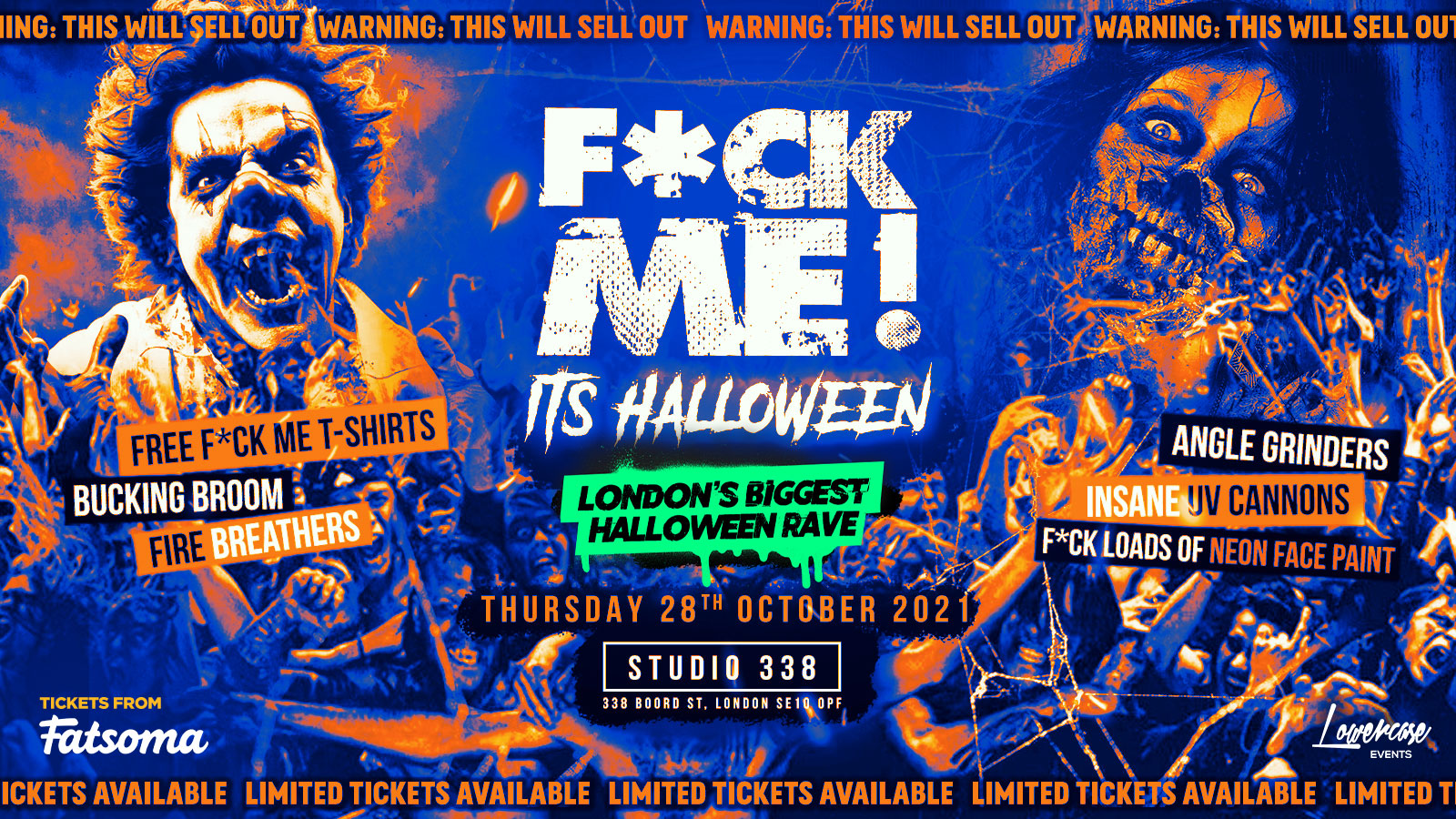 ⚠️TONIGHT⚠️ F*CK ME IT’S HALLOWEEN! LAST 20 TICKETS 🔥🔥