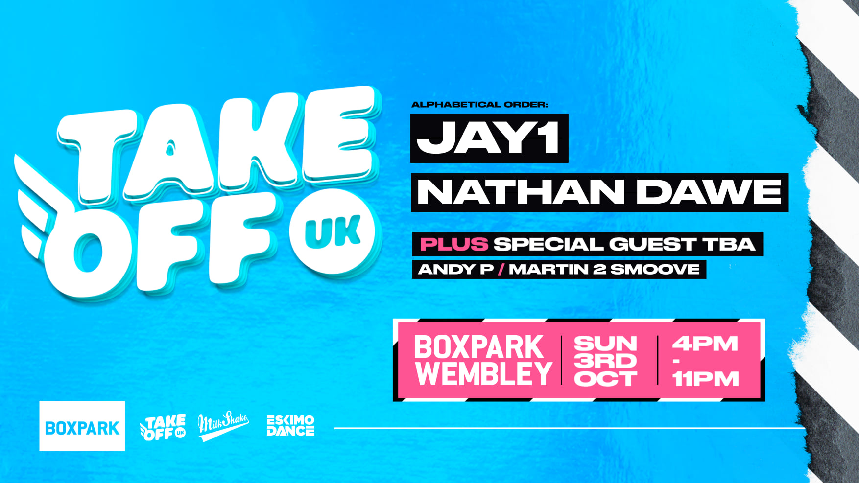 Take Off Festival Presents: JAY 1 + Nathan Dawe + Special Guests at Boxpark Wembley