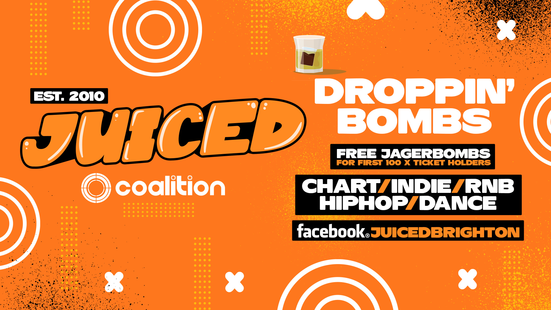 JUICED Fridays x Droppin’ Bombs | FREE Jagerbombs – 21.01.22