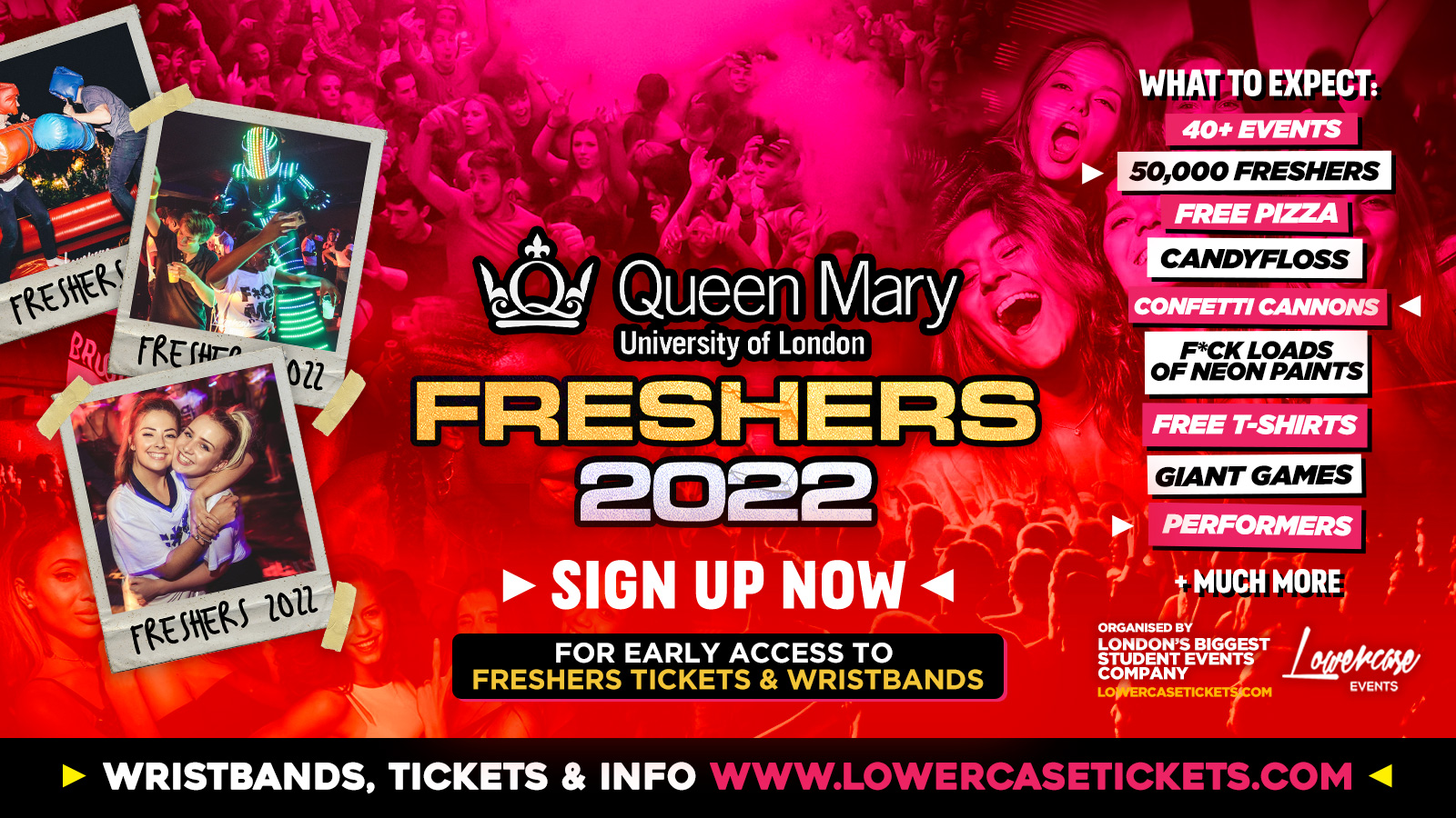 [FREE PRESALE REGISTRATION] Queen Mary University Freshers Week 2022