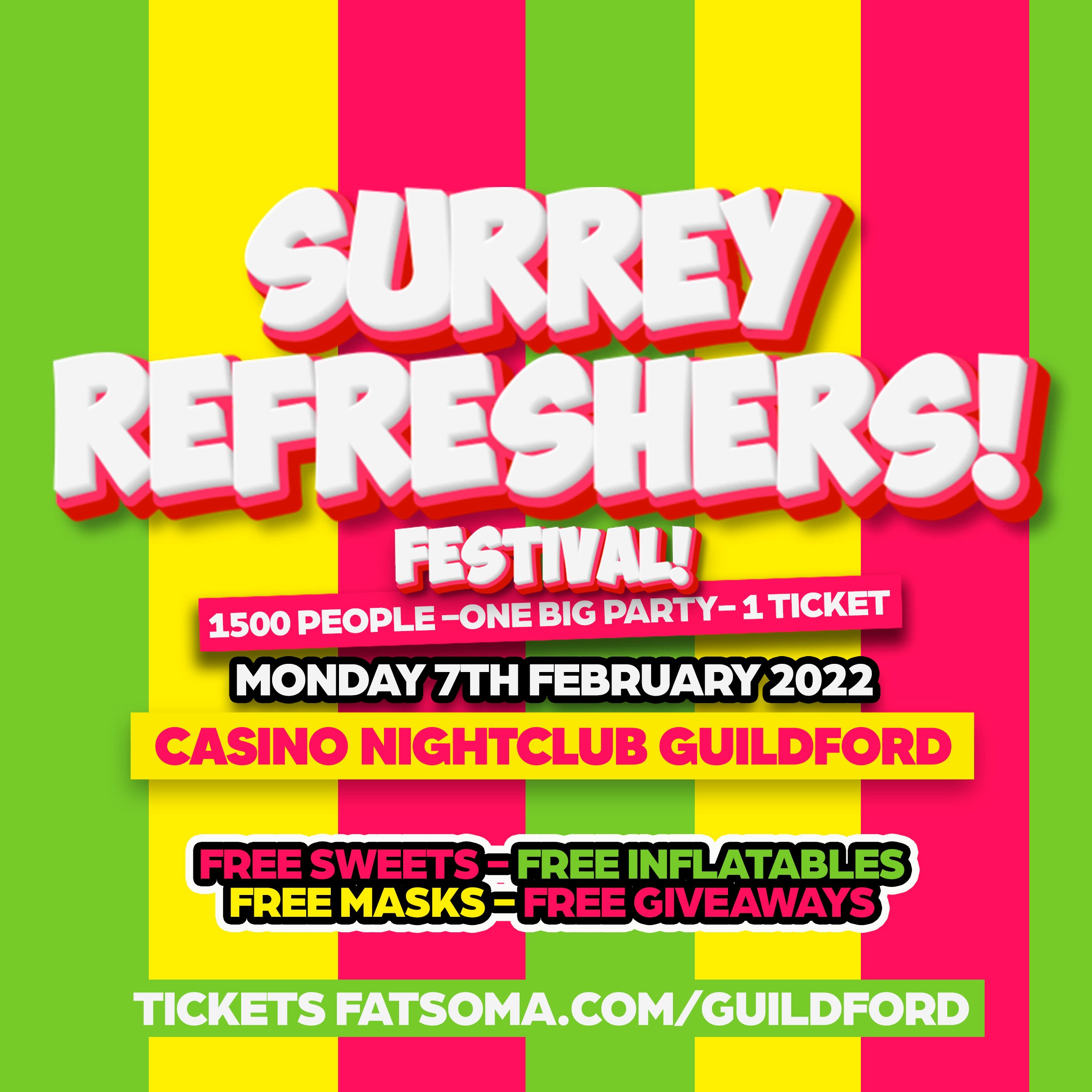 Surrey’s Refreshers Festival – Monday 7th Feb – Casino Guildford