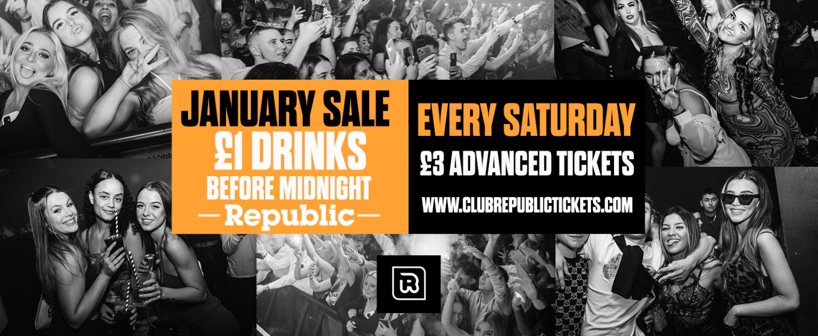 January Sale – £1 DRINKS before MIDNIGHT