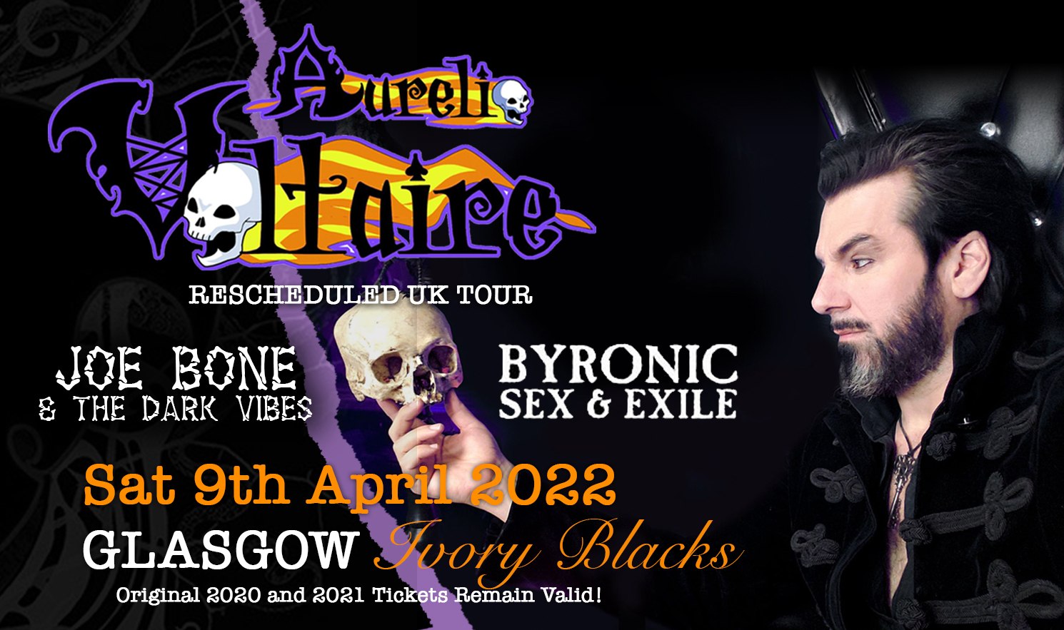 AURELIO VOLTAIRE + Joe Bone & The Dark Vibes + Byronic Sex & Exile