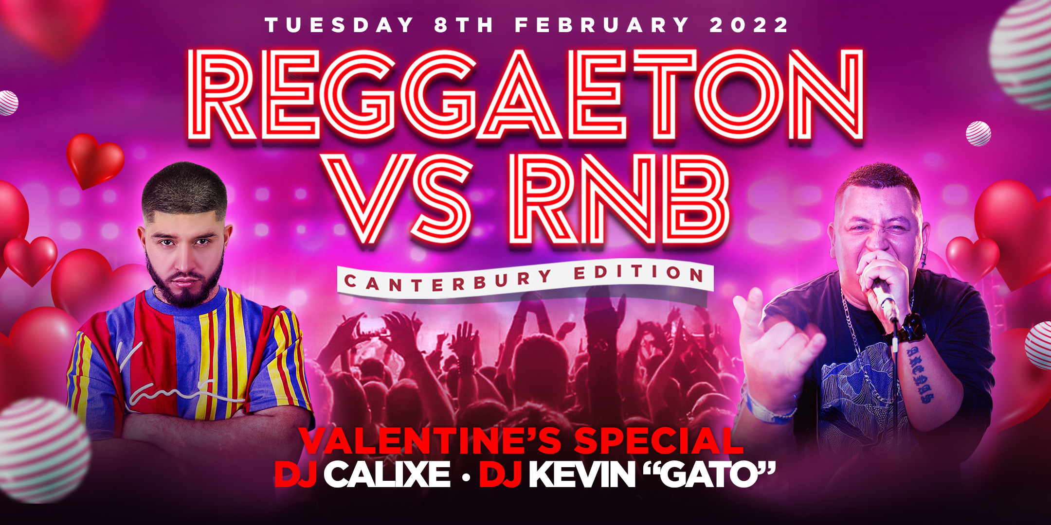 Reggaeton VS RnB – Valentine’s Edition Canterbury