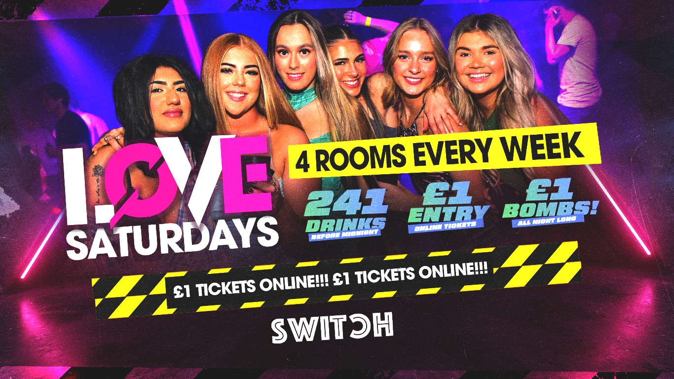 LOVE SATURDAYS – 4 ROOMS EVERY WEEK