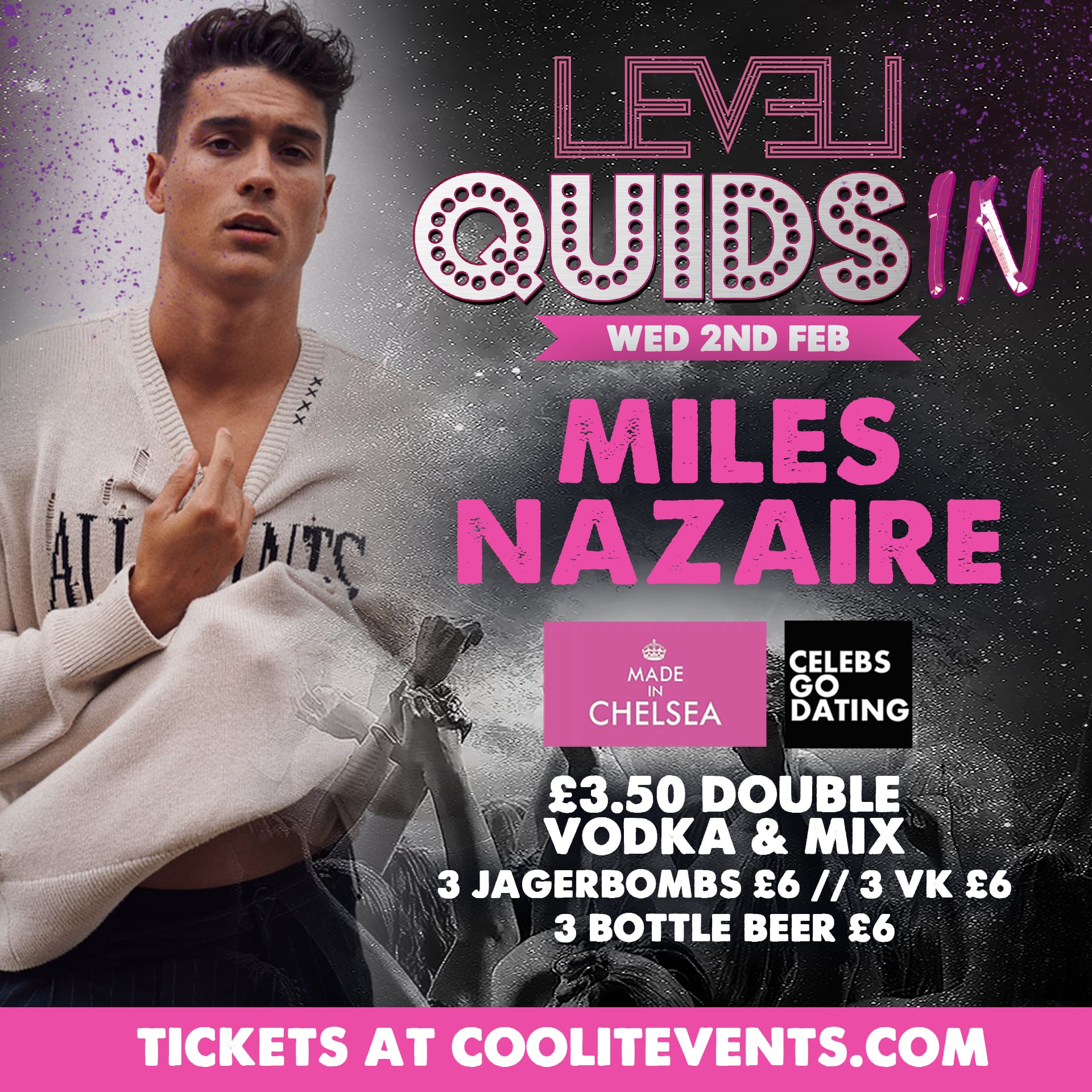 Quids In Wednesdays : Miles Nazaire (Celebs Go Dating / MIC)