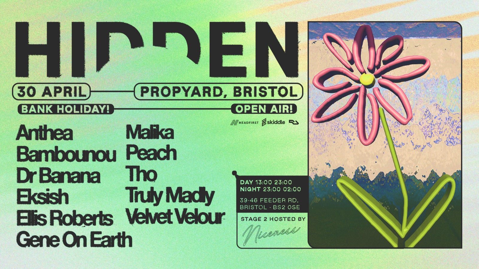 Hidden Open Air Festival: Peach, Bambounou, Gene On Earth, Anthea, Truly Madly, Malika