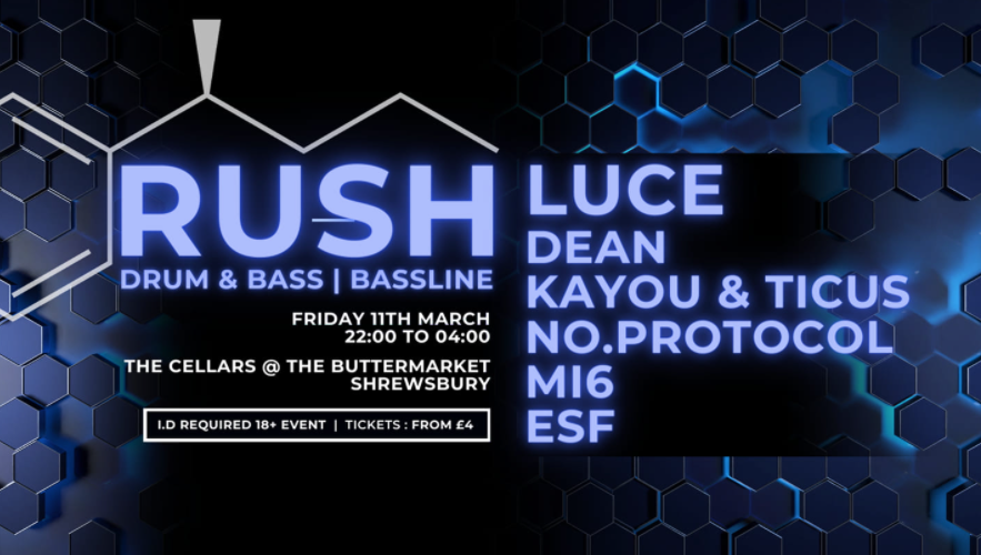 RUSH – D&B/Bassline Night – THIS FRIDAY! – The Cellars Club