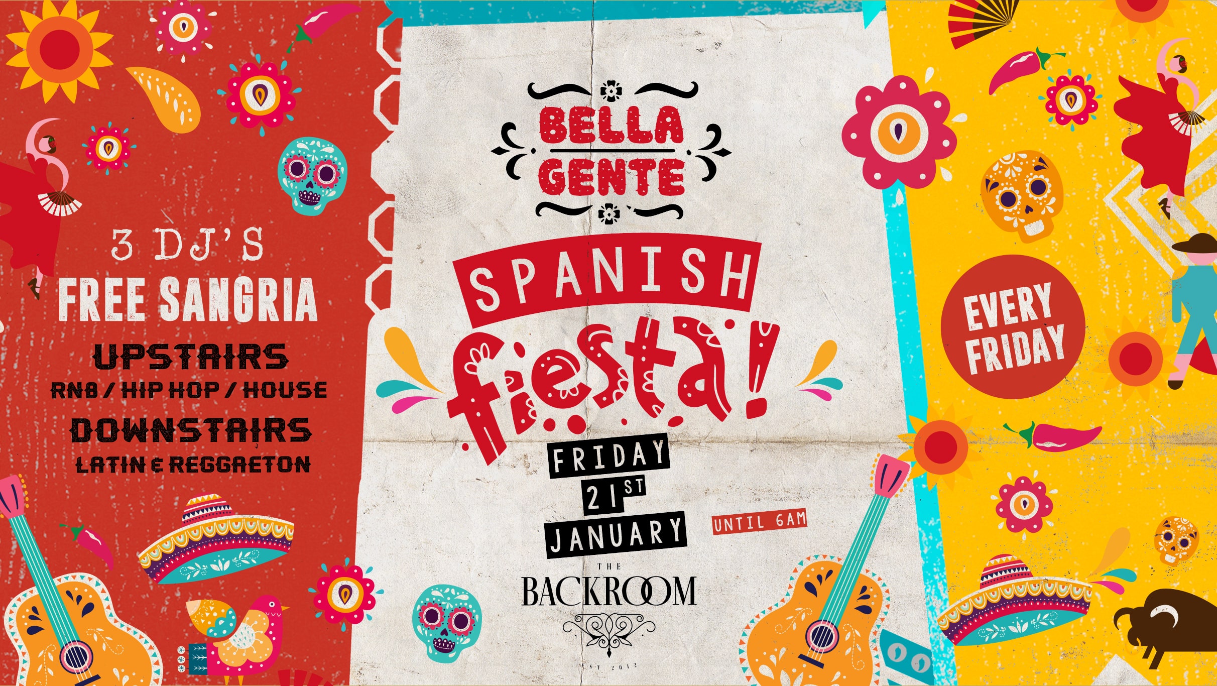 Bella Gente – Spanish Fiesta! – The Backroom – Friday 21st January
