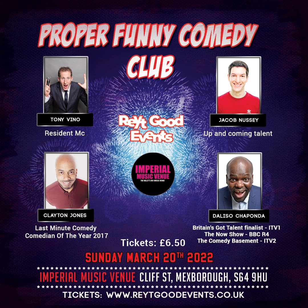 Reyt Good Events | Proper Funny Comedy Club