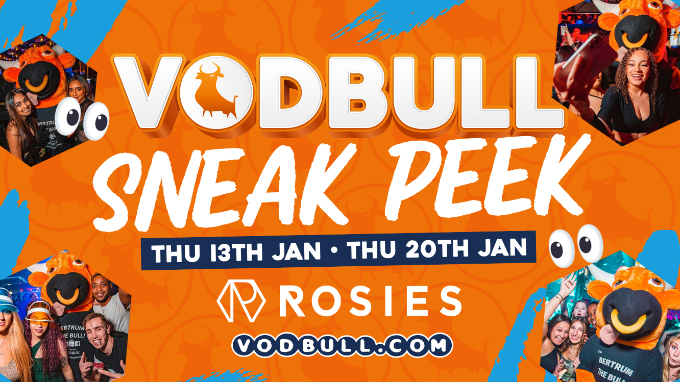 TONIGHT!! 🧡VODBULL at ROSIES!!🧡 NEW FOR TWENTY TWO!! 🎉 20/01