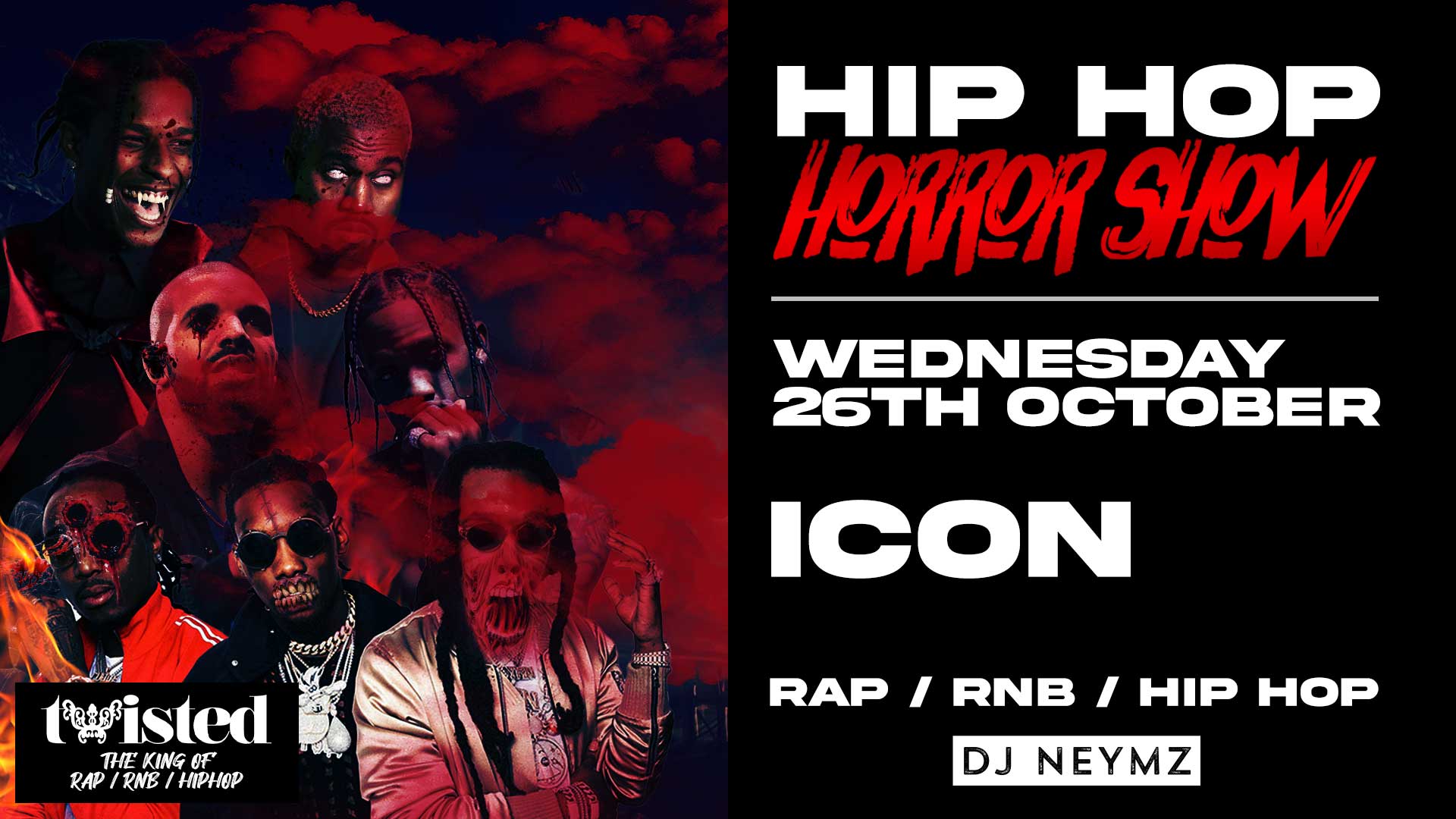 Twisted – Hip Hop Horror Show [25 FREE TICKETS LEFT]