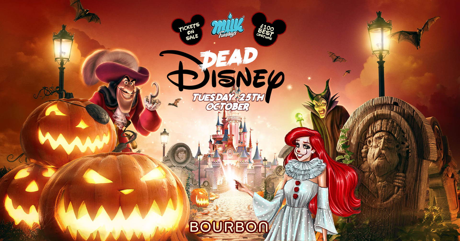 MILK TUESDAYS | DEAD DISNEY HALLOWEEN PARTY | BOURBON | 25TH OCTOBER