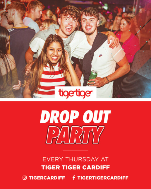 Tiger Tiger: Drop Out Party – Every Thursday – Student Drinks All Night 🎉