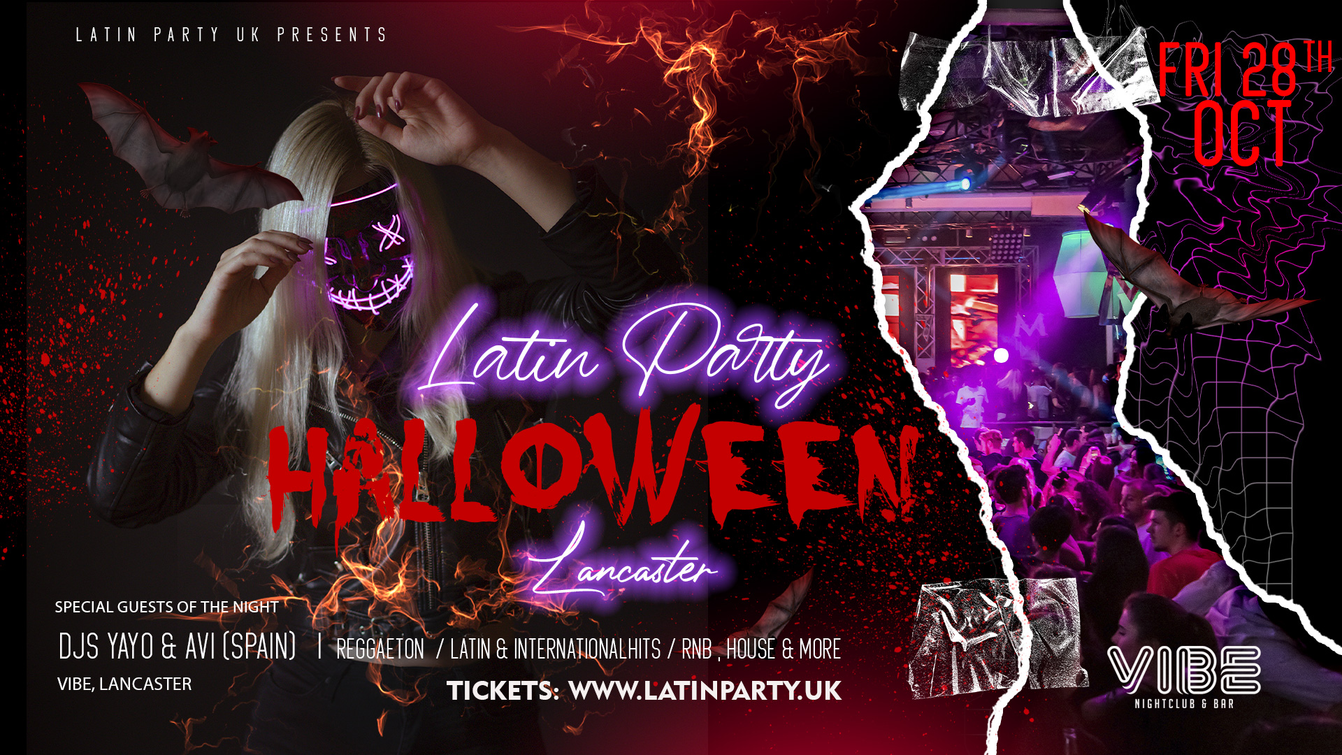 Latin Party  Lancaster: Halloween Friday 28th October | VIBE