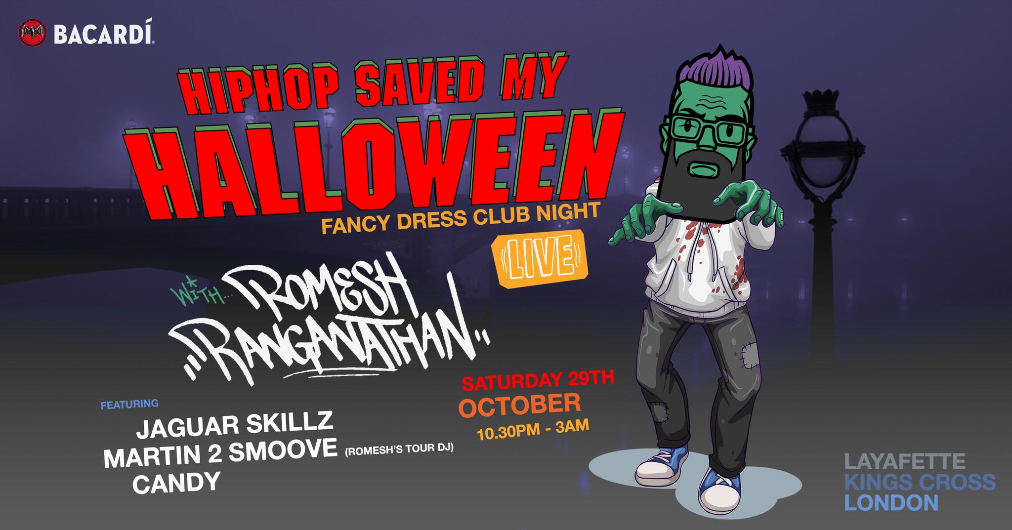 Bacardi Presents: Romesh Ranganathan – HipHop Saved My Halloween 👻