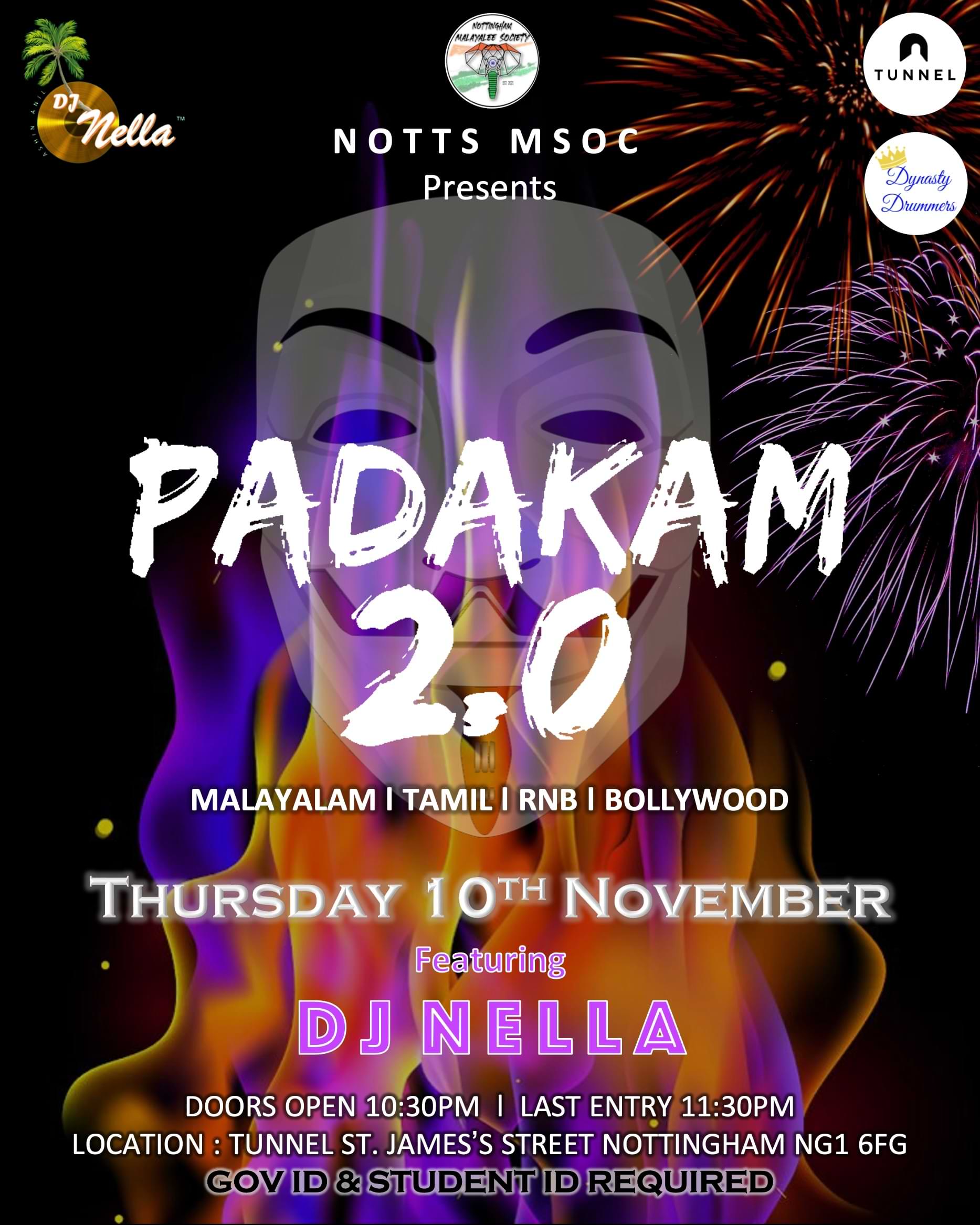 PADAKAM 2.0 at Tunnel Club, Nottingham on 10th Nov 2022 Fatsoma