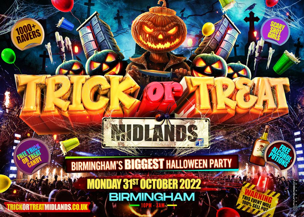 Trick Or Treat Midlands Birmingham’s Biggest Halloween Party at