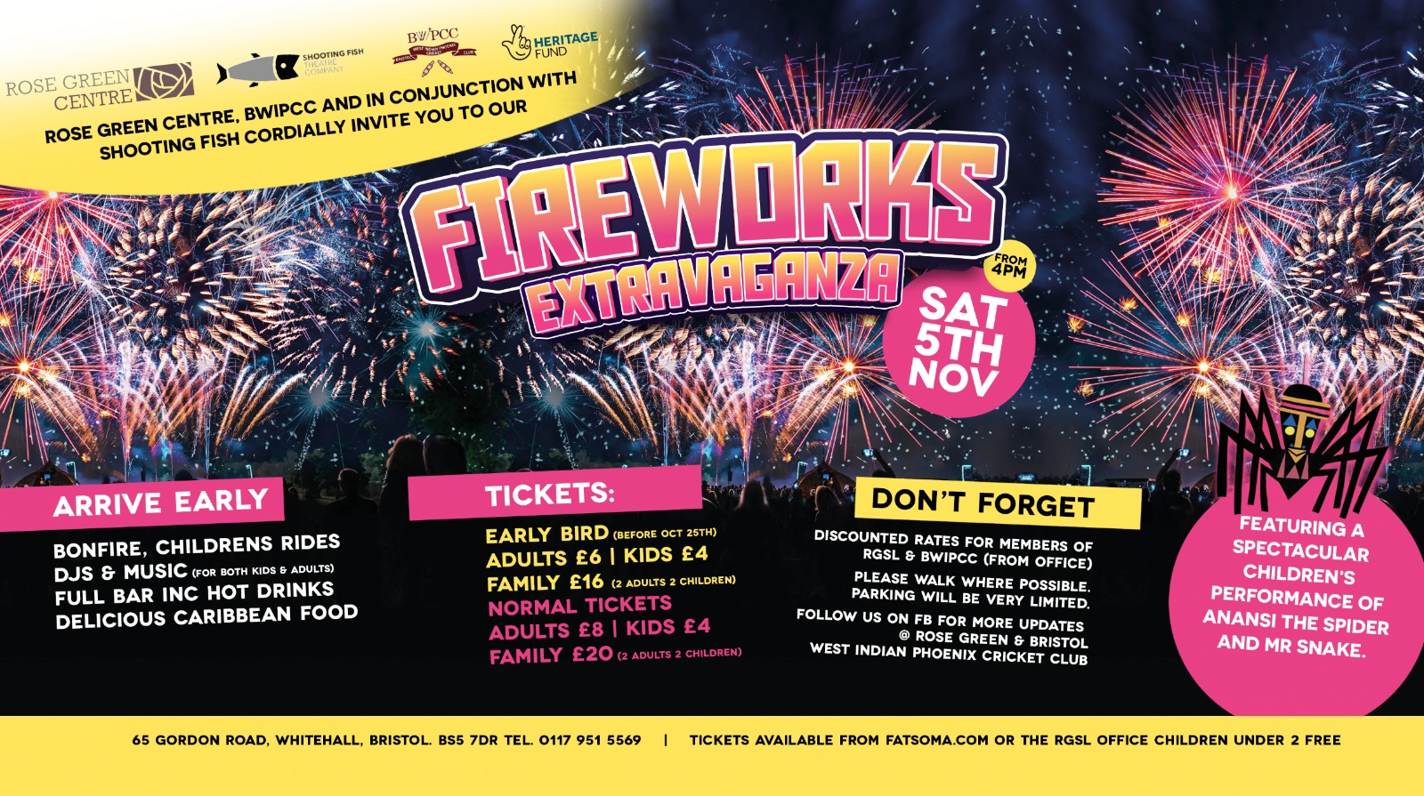 BRISTOL FIREWORKS EXTRAVAGANZA at Rose Green, Bristol on 5th Nov 2022