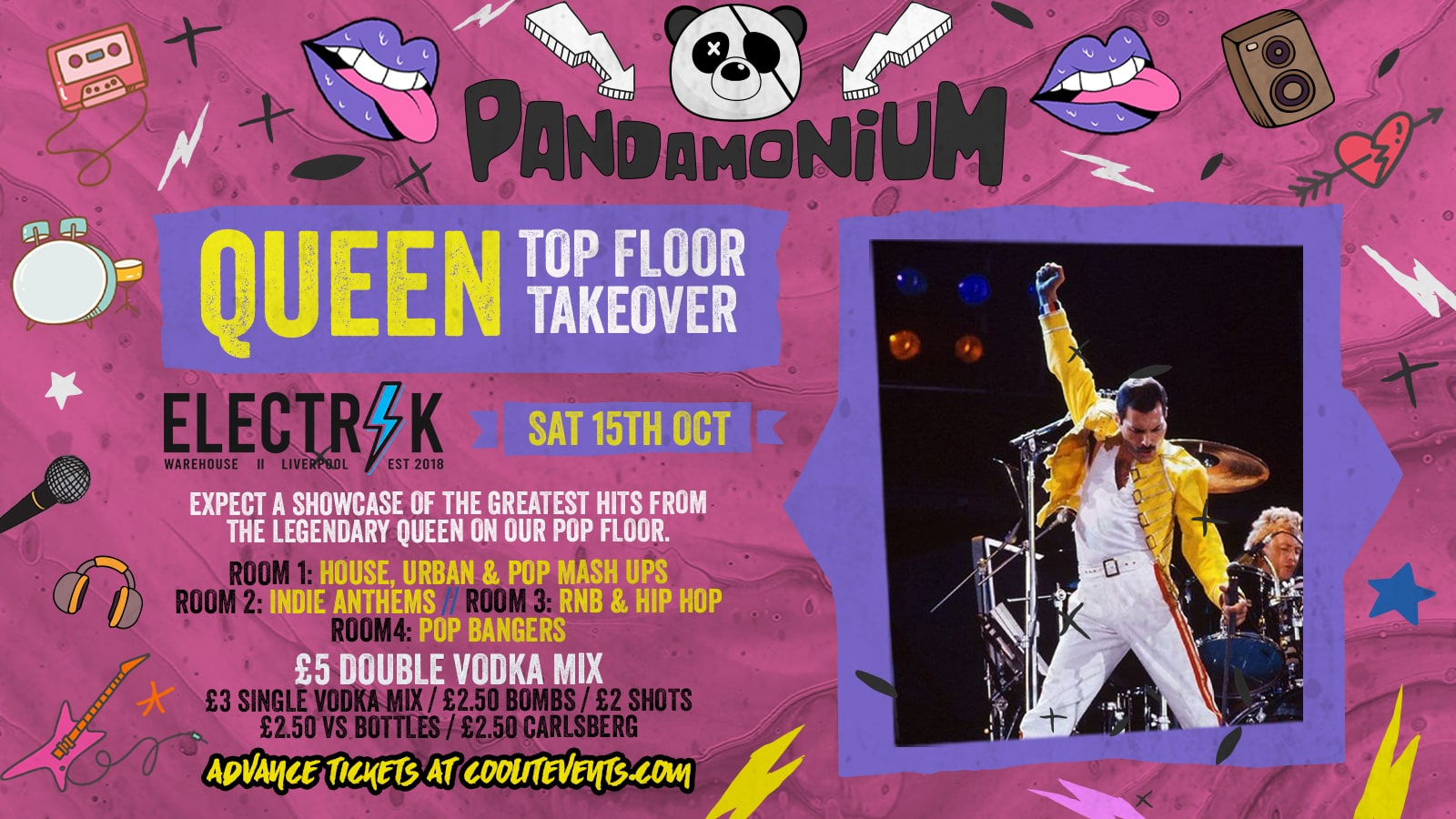 Pandamonium Saturdays : QUEEN Pop Floor Takeover