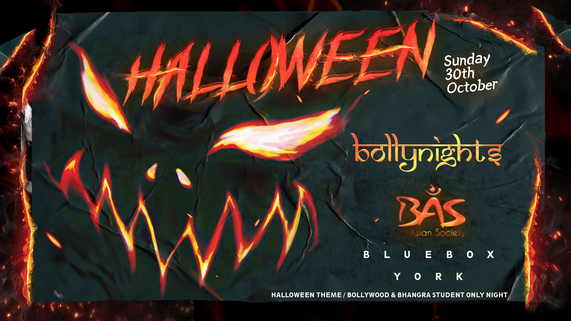 Bollynights Halloween York: Sunday 30th October