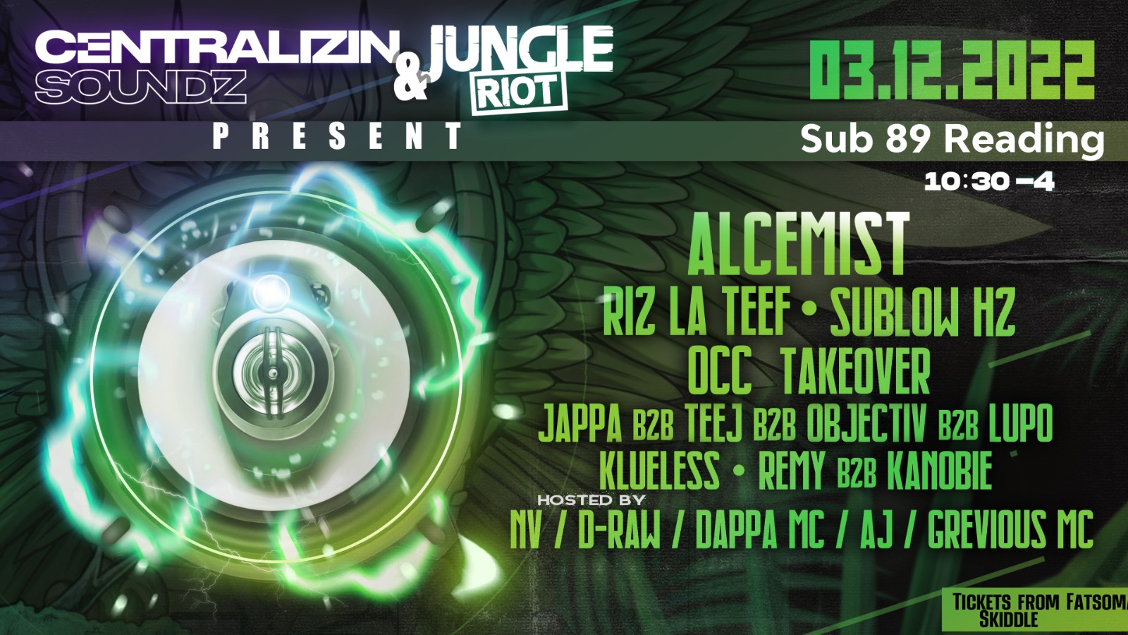 Centralizin Soundz x Jungle Riot – Alcemist / OCC / Riz La Teef / Faded Audio